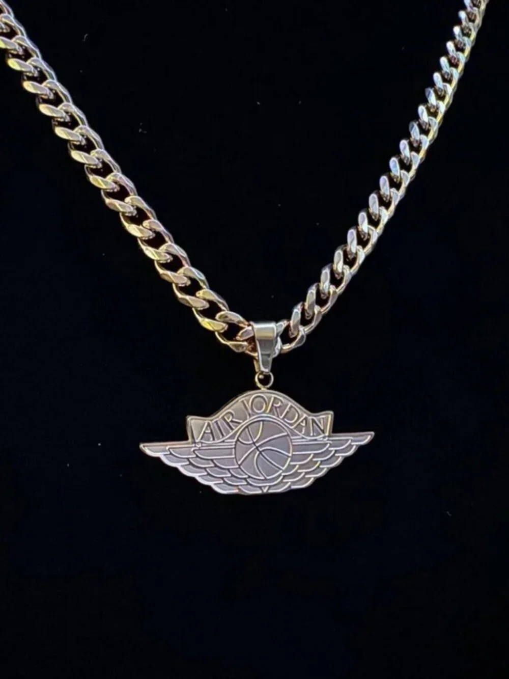 Air Jordan Necklace - Gold Jordan Necklace - 5mm Cuban 22